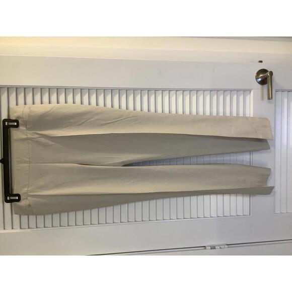 Akris Pants - Akris Tan Beige Cotton Trouser 12 Luxury Office Casual Clean Sleek Work Pants